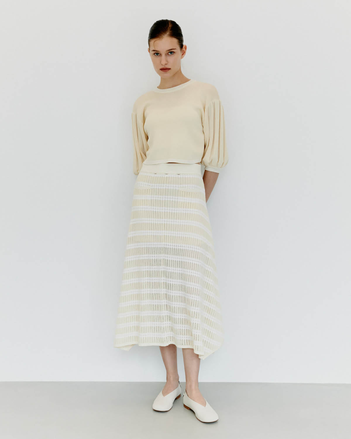 Rosie Knit Skirt - Butter Cream